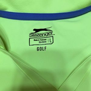 SLAZENGER Girls Large solid poloBright neon yellow